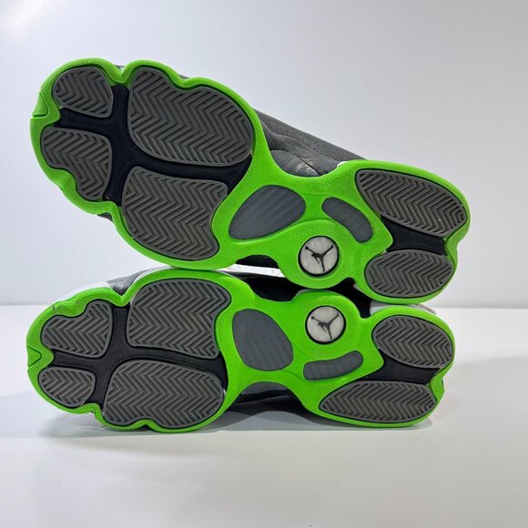 Air Jordan 6 Rings White Black Altitude Green Sneakers Athletic Sz 6.5 Youth - Picture 8 of 12